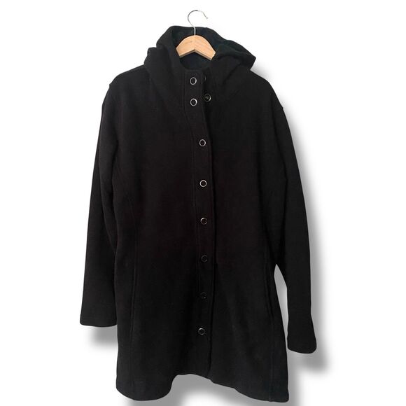 Kuhl Spyrit Sweater Jacket Womens Size XL Black Hooded Cozy Warm - Picture 1 of 7